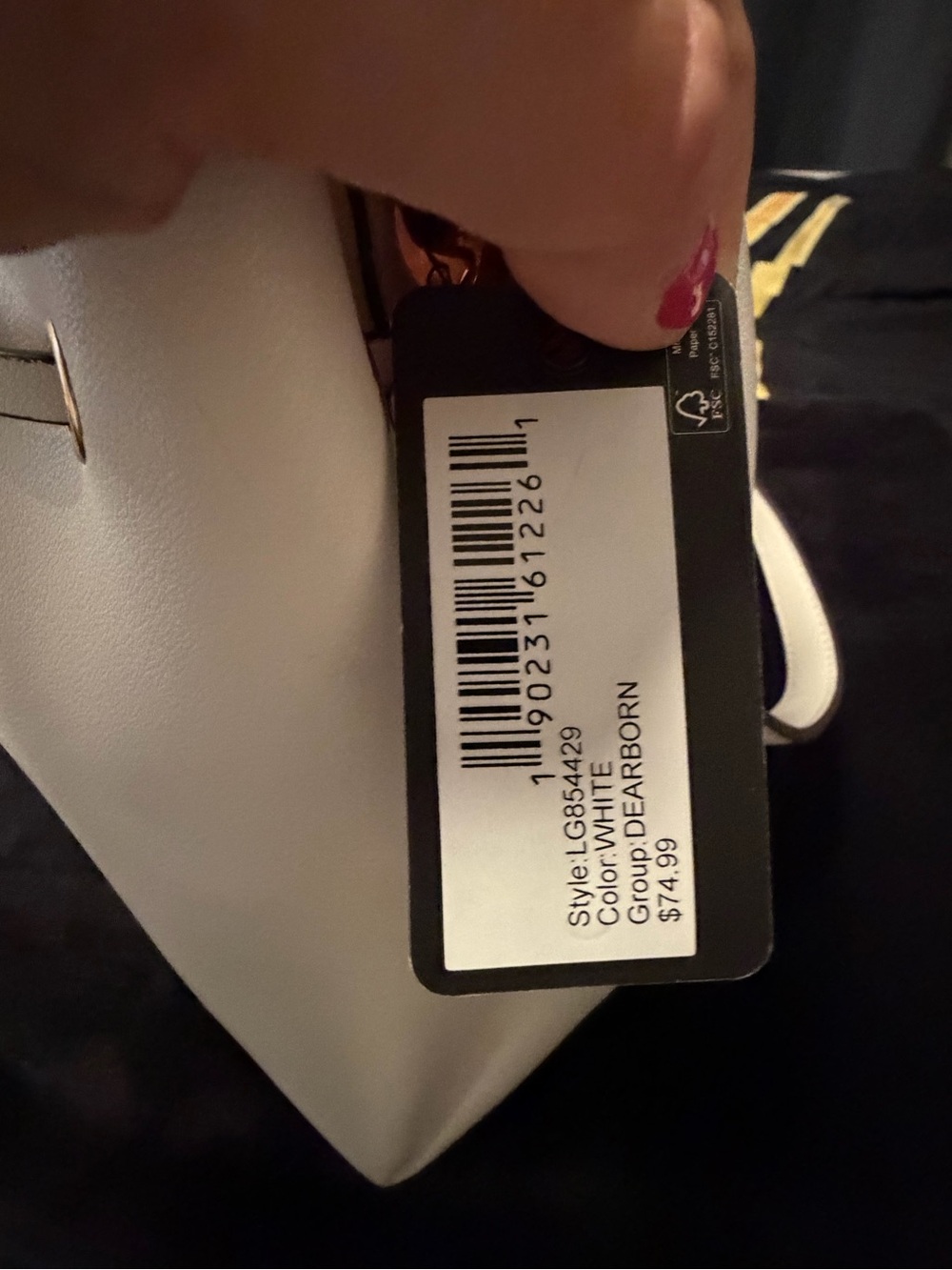 NWT GUESS Cream Tote with Gold Chain and Logo - Picture 6 of 12